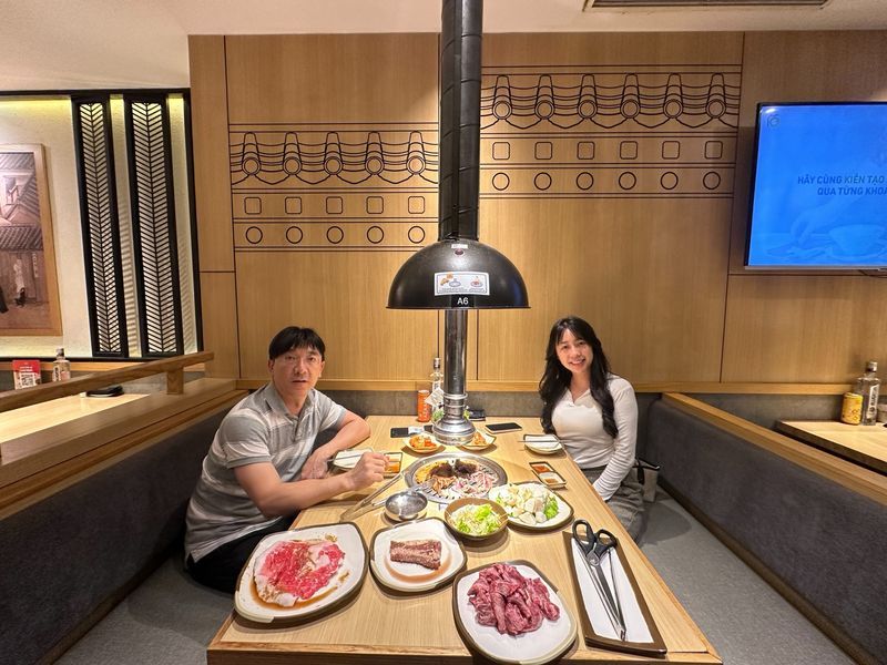 Vientiane cityscape at dusk